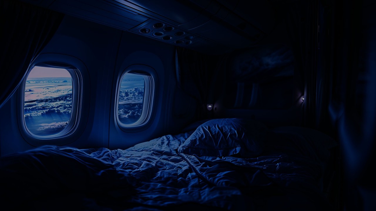 😴 Soothing Airplane Noise at Night | Sleep Instantly, Calm Your Mind & Reduce Anxiety