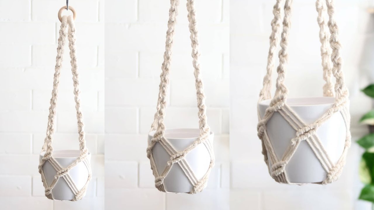 DIY Easy Macrame Plant Hanger | Macrame Plant Hanger Tutorial
