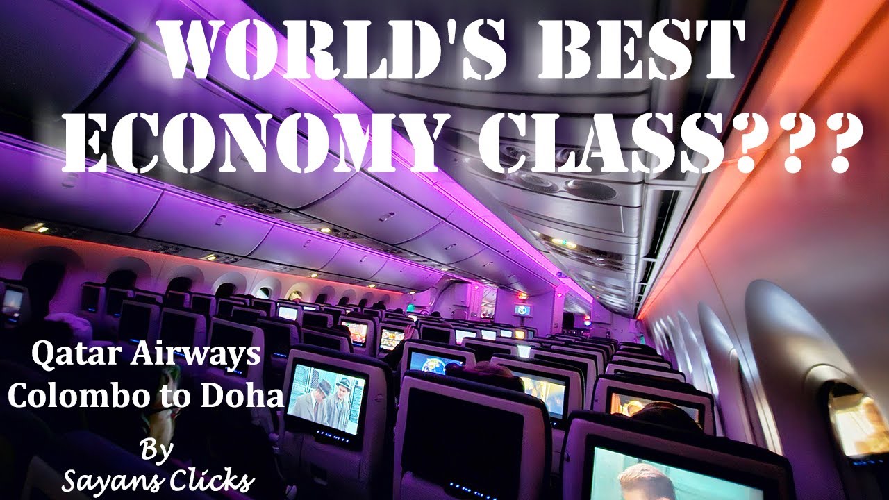 Qatar Airways Boeing 787-9 Dreamliner Economy Class Flight Experience | Colombo to Doha