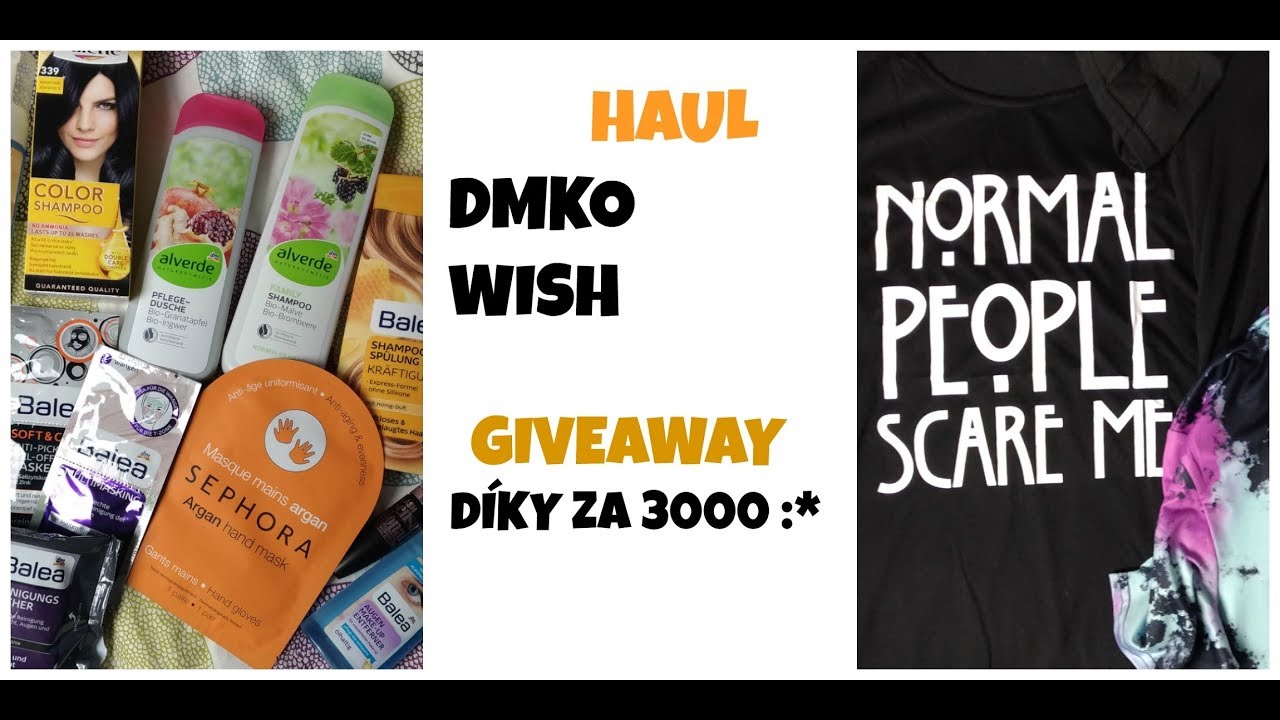HAUL - DMKO, WISH + VYHL&Aacute;&Scaron;EN&Iacute; GIVEAWAY