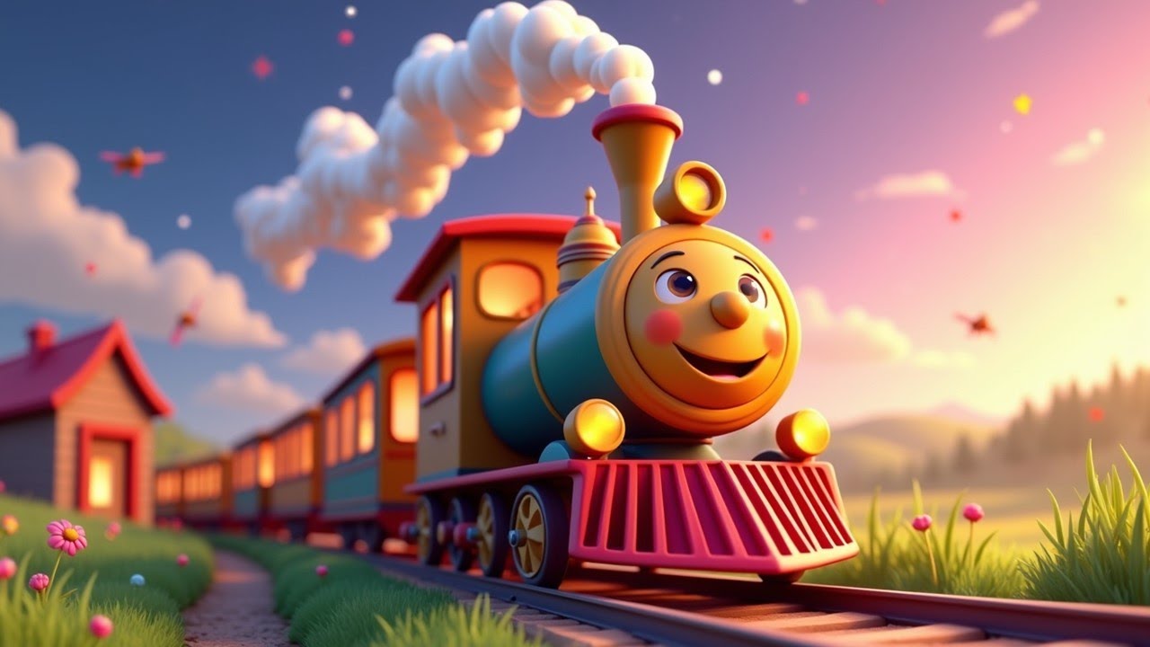 Chugga Chugga Choo Choo! 🚂 | Fun Train Song for Kids | Rhyming Poem & Cartoon Animation