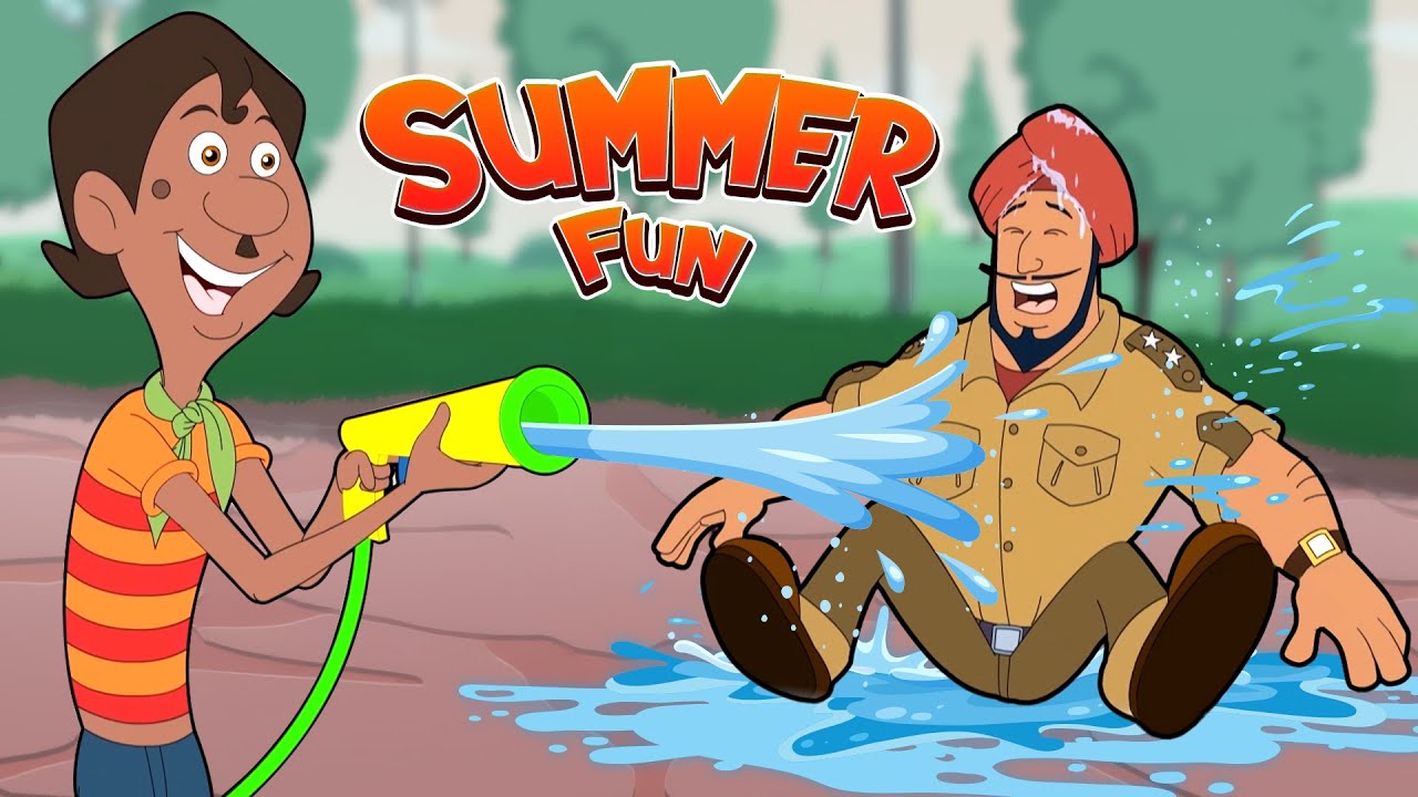 Chorr Police - Summer Fun | Fun Videos with Anthony & Lovely | Animated Cartoons for kids in Hindi