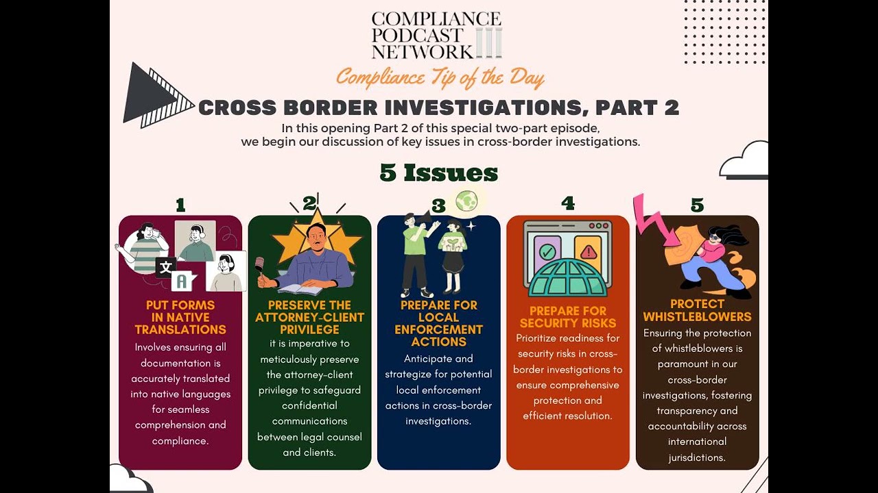 Compliance Tip of the Day: Cross Border Investigations, Part 2