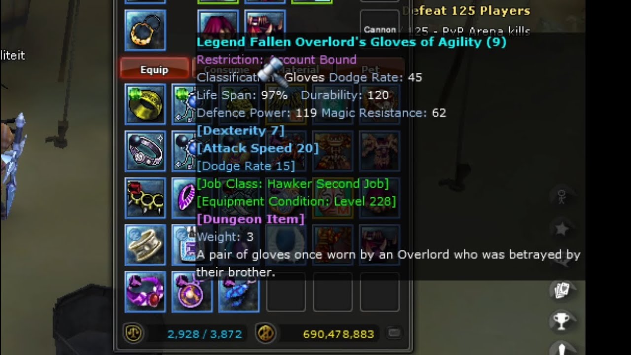 AruaROSE X50 Dungeon Item Stat Hammer use