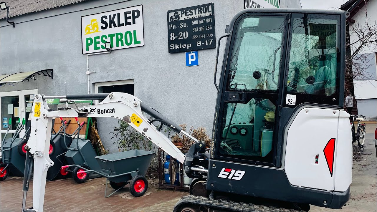 Minikoparka BOBCAT E19, 2017 rok, 2 łyżki, 1.9 tony, prezentacja/review/for sale *PESTROL*