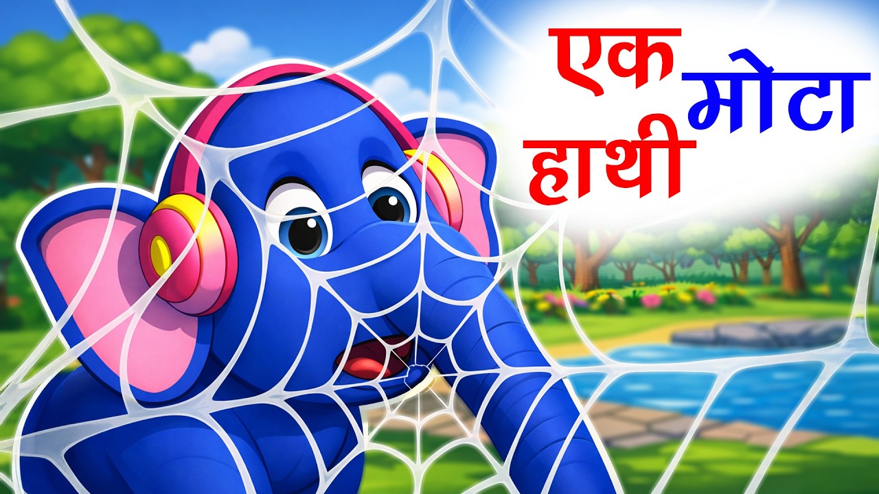 🐘 Ek Mota Hathi | एक मोटा हाथी + Many More Popular Rhymes For Kids | Hindi Rhymes