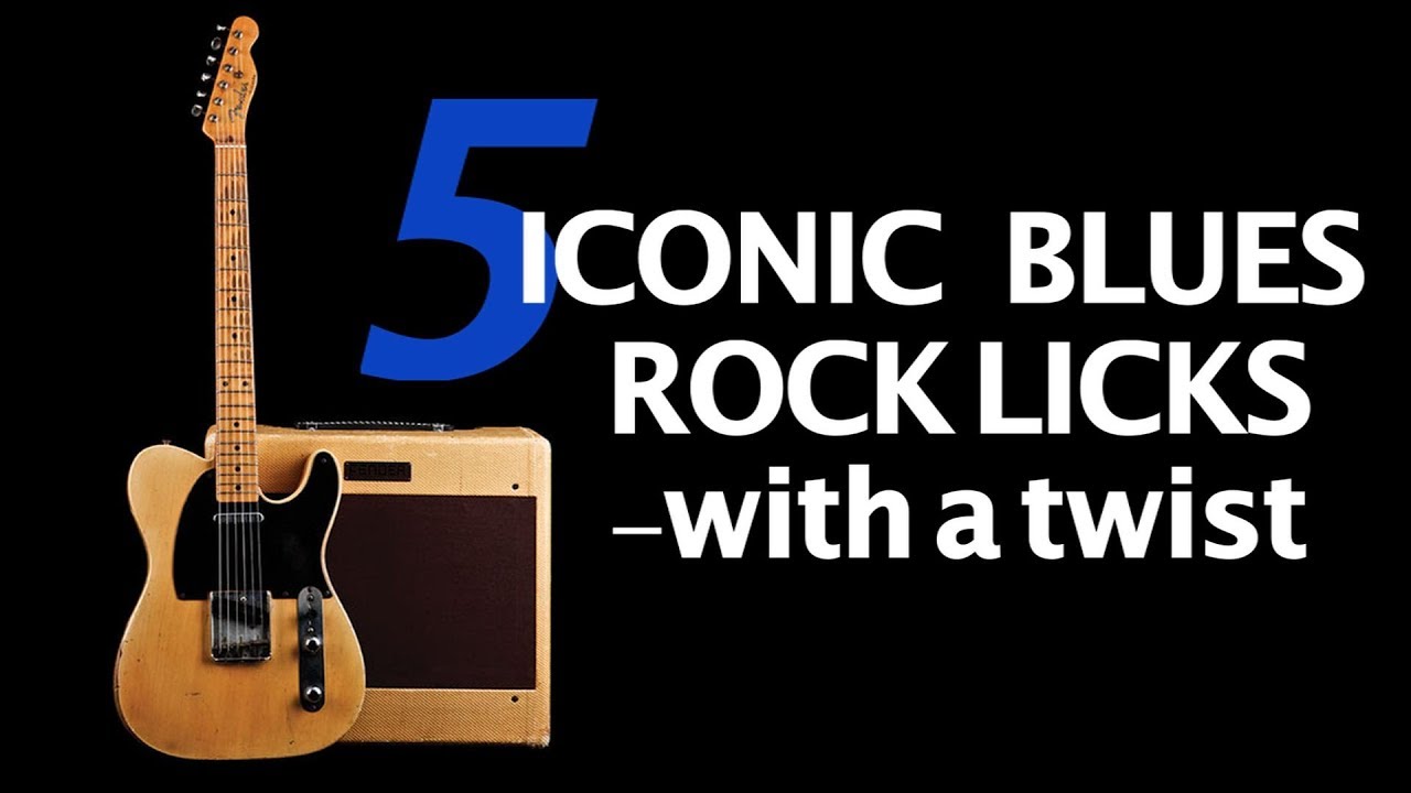 5 Iconic Blues Rock Guitar Licks with a Twist Video lesson: Free Jam Tracks