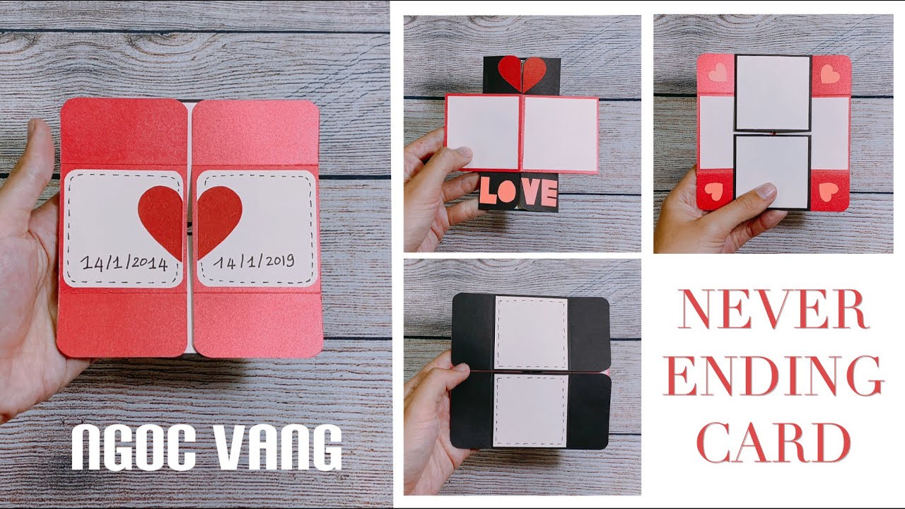 THIỆP LẬT KHÔNG KẾT THÚC/ Never ending card -  NGOC VANG