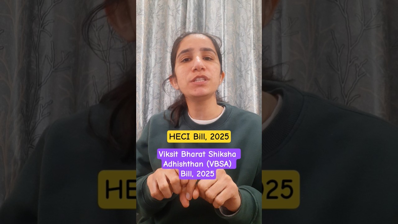 #askyourquery @InculcateLearning HECi Bill, 2025 VBSA Bill, 2025 #ugcnetpaper1 #ugcneteducation