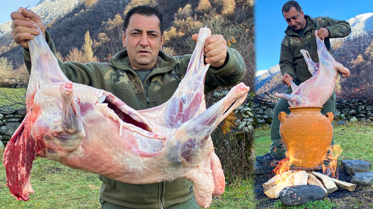 Целый кувшин баранины, приготовленный на огне! Расслабляющая деревенская кухня