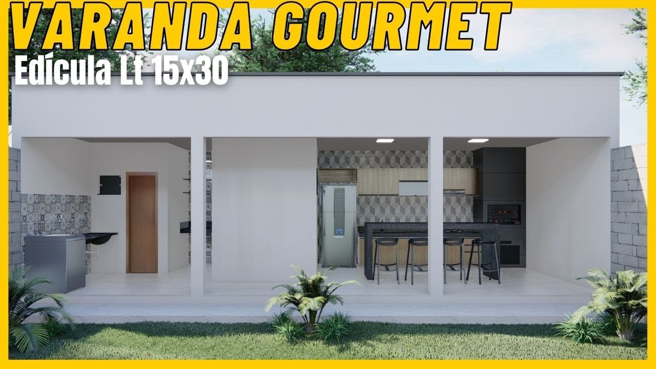 VARANDA GOURMET COM ÁREA DE SERVIÇO - EDÍCULA