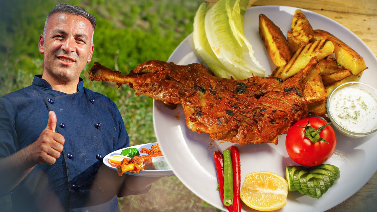 کباب دست گوسفند با کچالو سرخ کرده |😋Lamb shoulder Kebab With Roosted Potato