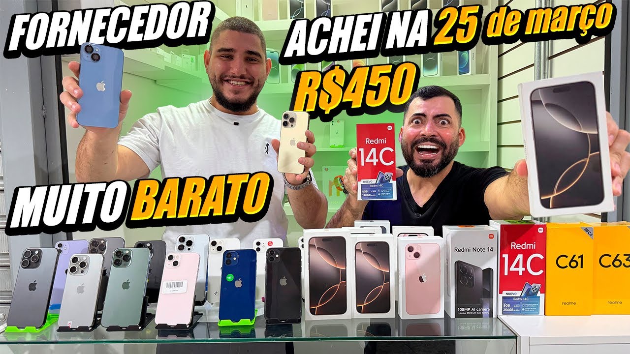 🚨NOVO FORNECEDOR QUE VENDE 1 PEÇA, ATACADO E DROPSHIPPING! XIAOMI, IPHONE E REALME  NOVO E SEMINOVO