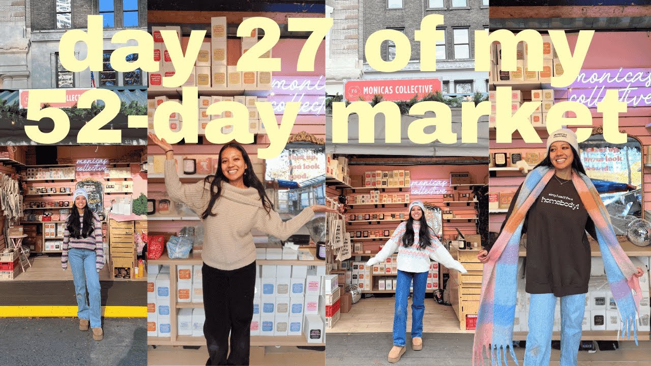 52-day bryant park winter village market is halfway done! let's recap // small business owner vlog
