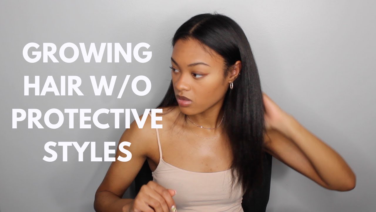 How to Grow Your Hair Without Protective Styling | Heat Training Hair