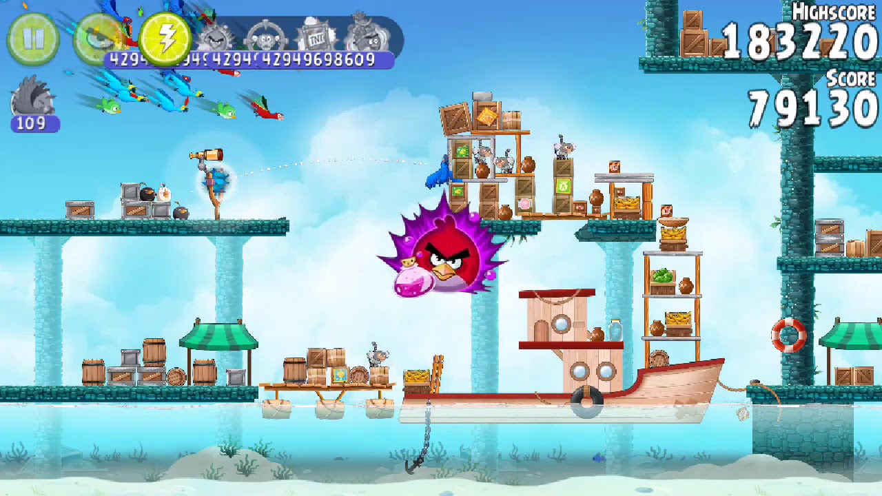 Angry Birds Rio Hidden harbor All levels
