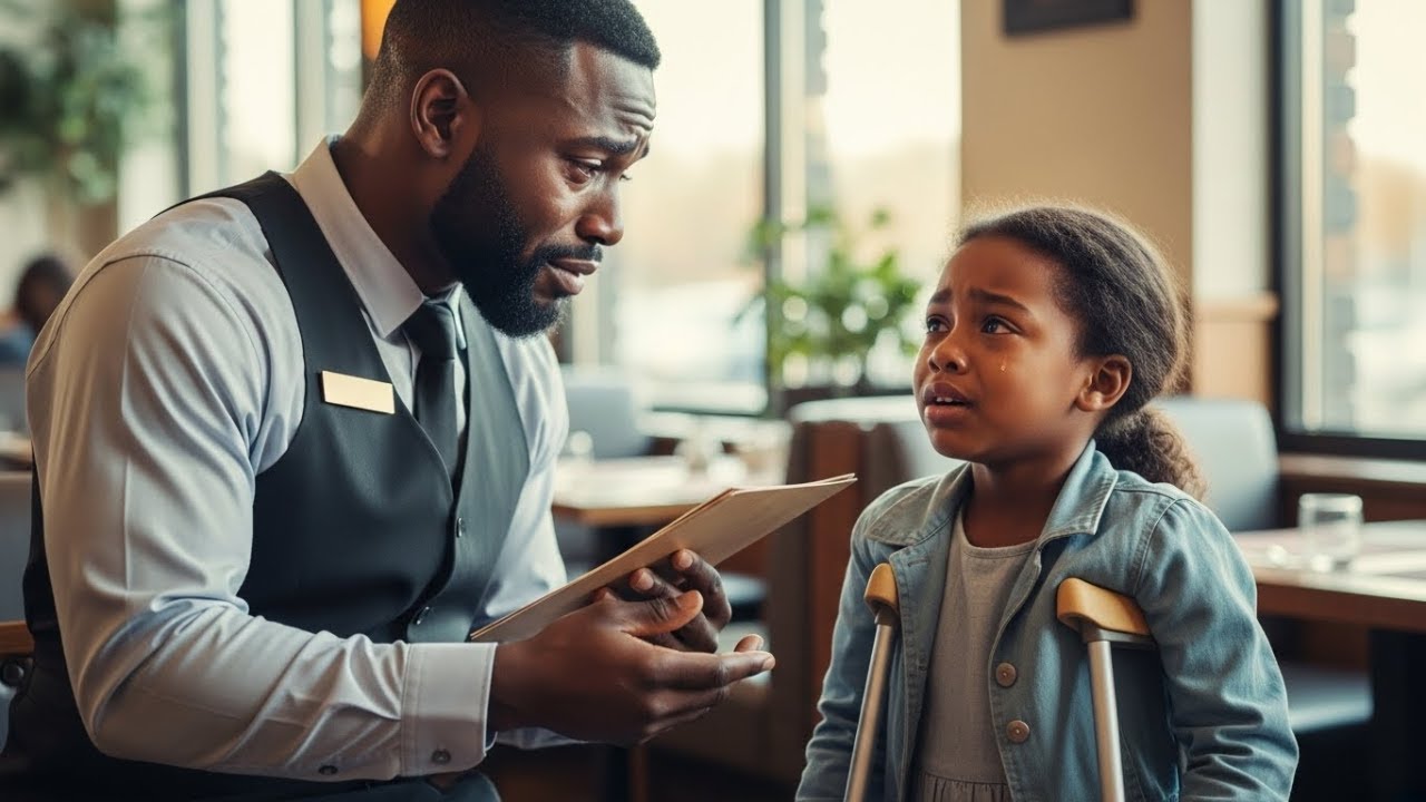 Girl with One Leg Asked Single Black Father for a Table - What She Said Made Everyone Cry