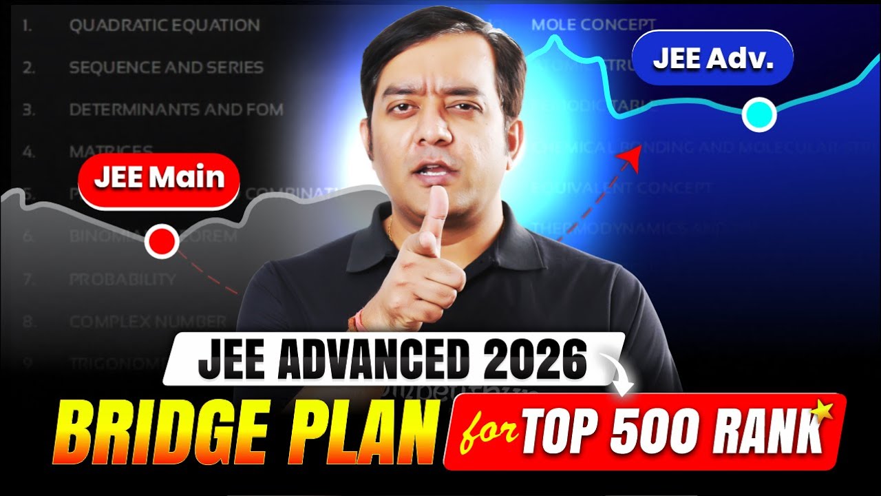 JEE Main to Advanced 2026: The Perfect Transition Plan (Top 500 Rank Strategy)