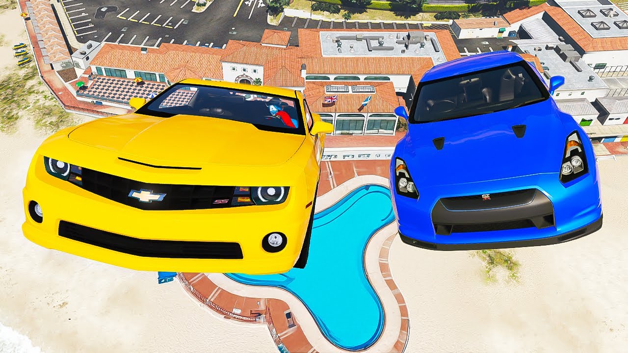 Tek Kapılı Spor Arabalar Havuz Parkurunda Yarışıyor - GTA 5 MODS