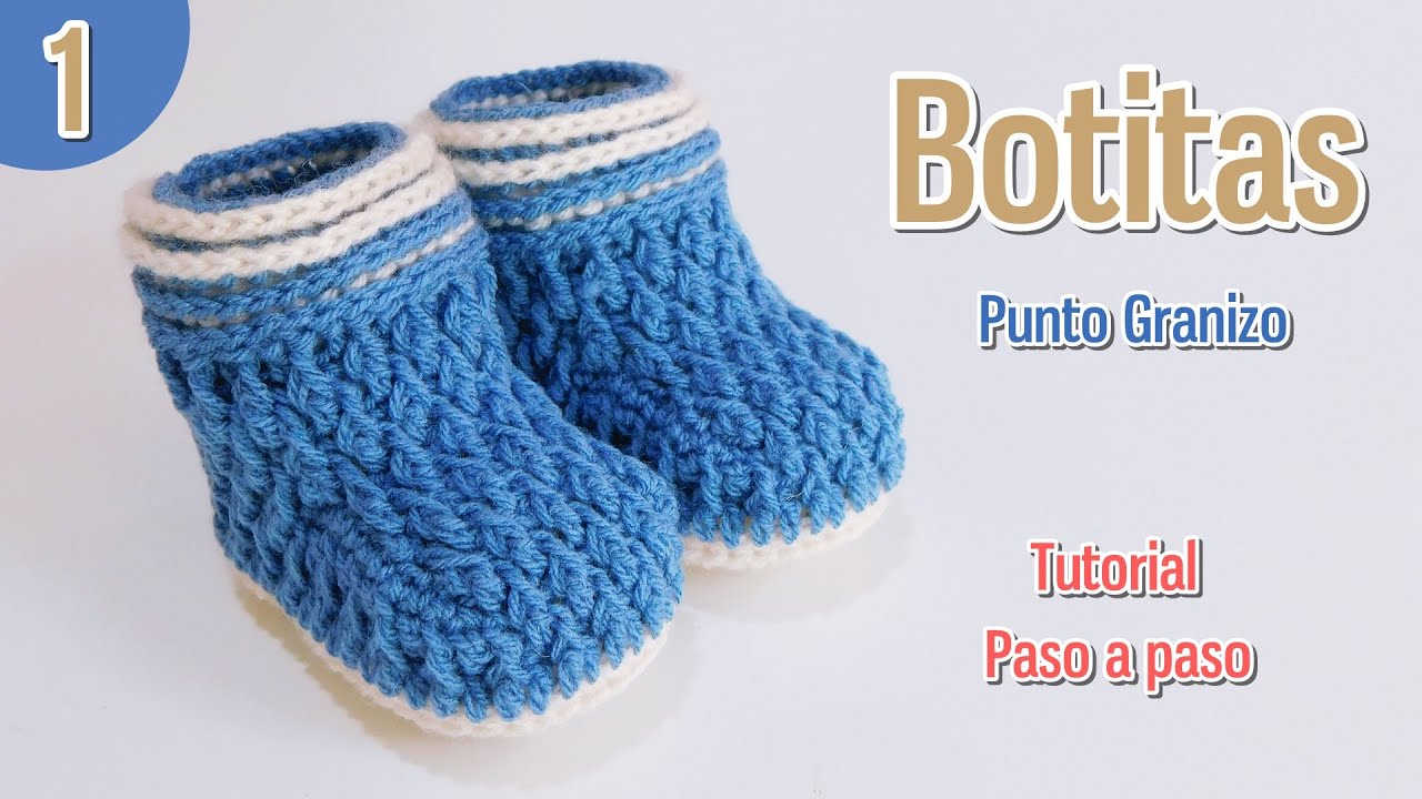 Como tejer paso a paso zapatitos, escarpines, botitas a crochet - ganchillo - gancho.Fácil. Parte 1