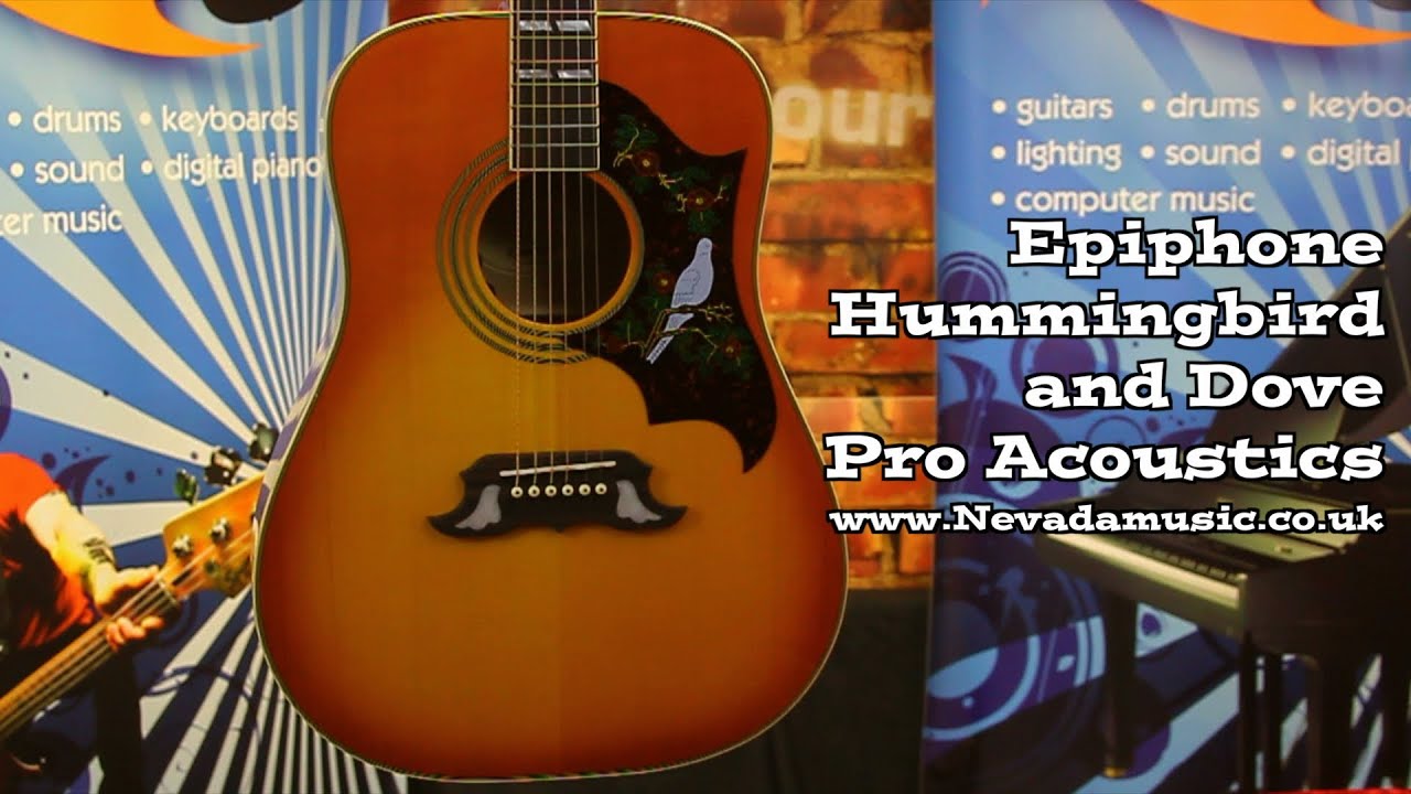 Epiphone Hummingbird Pro and Dove Pro Acoustic Demo's