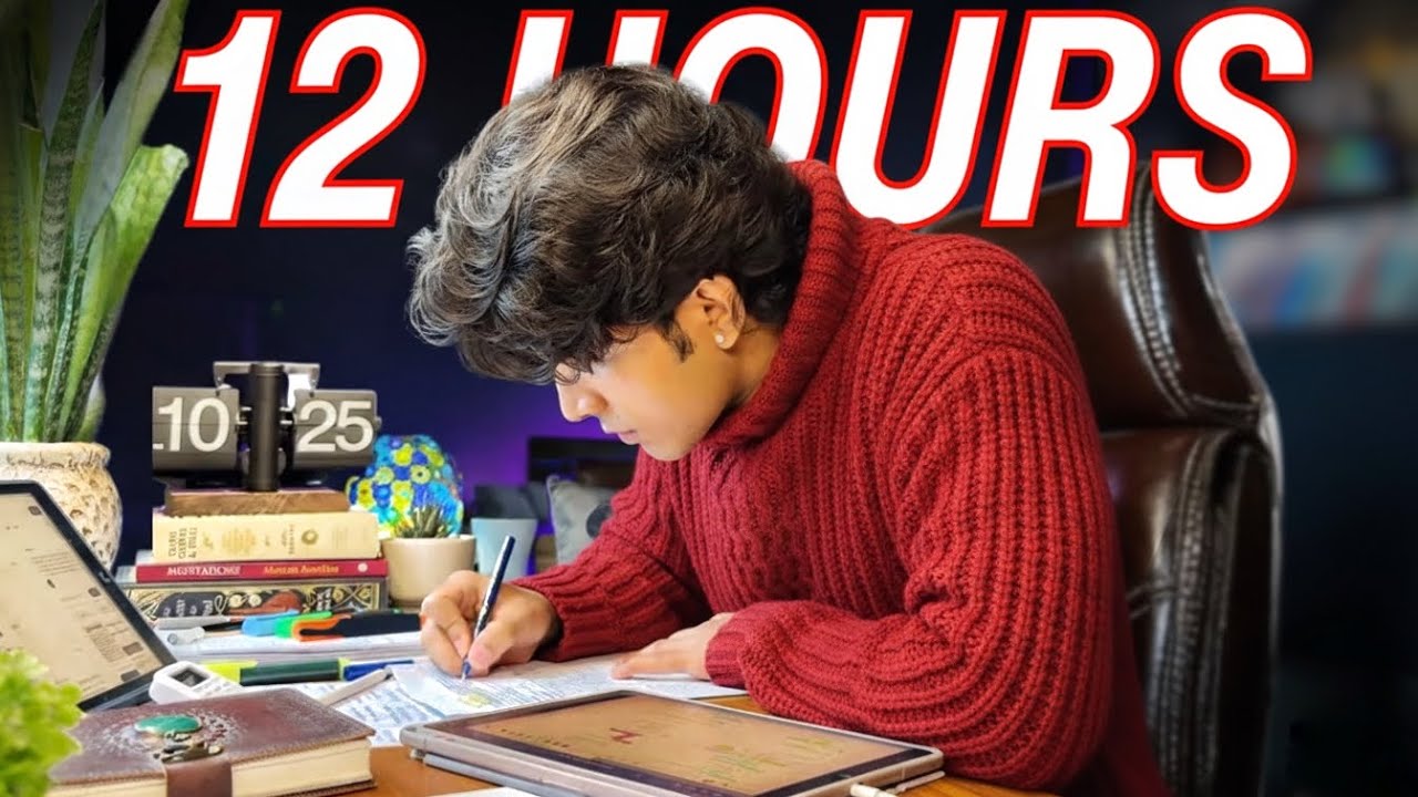 12-Hour LIVE Study With Me  | Cozy Ambience | 90/10 Pomodoro | Deep Work Mode