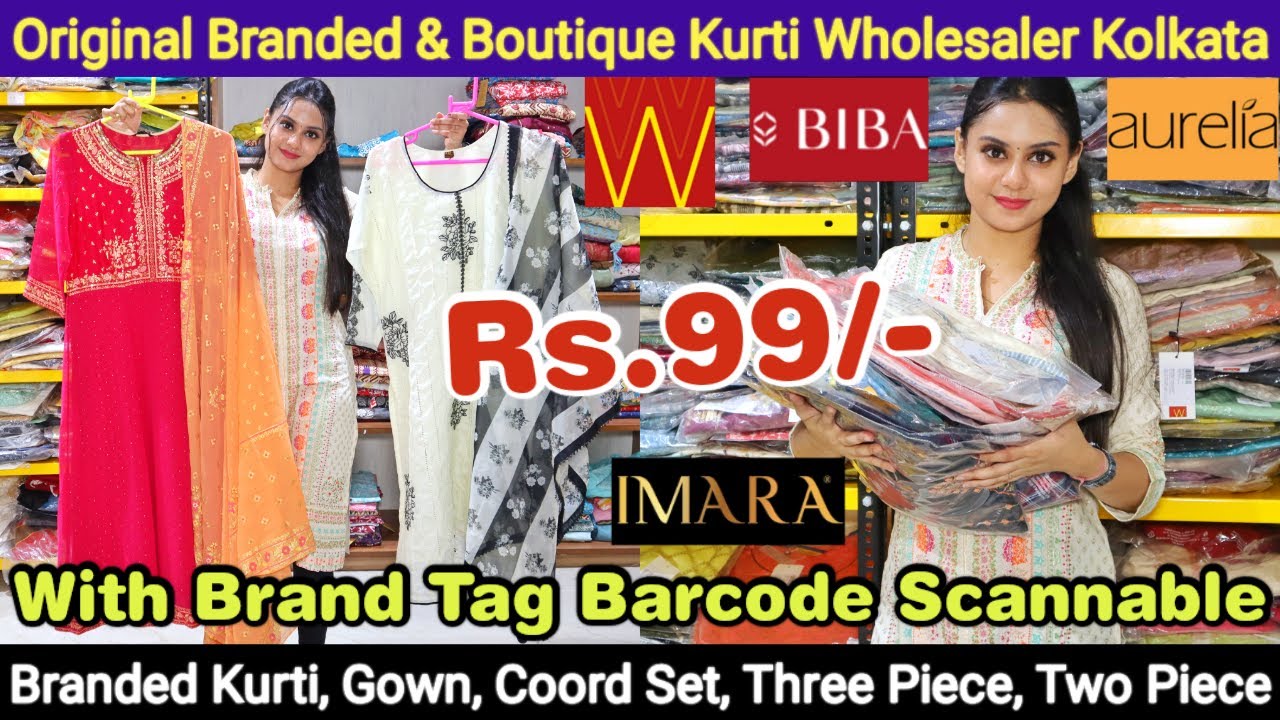 @Rs.99 Branded Kurti, Pencil Pant Set, Three Piece, Gowns, Boutique Kurti Wholesaler in Kolkata