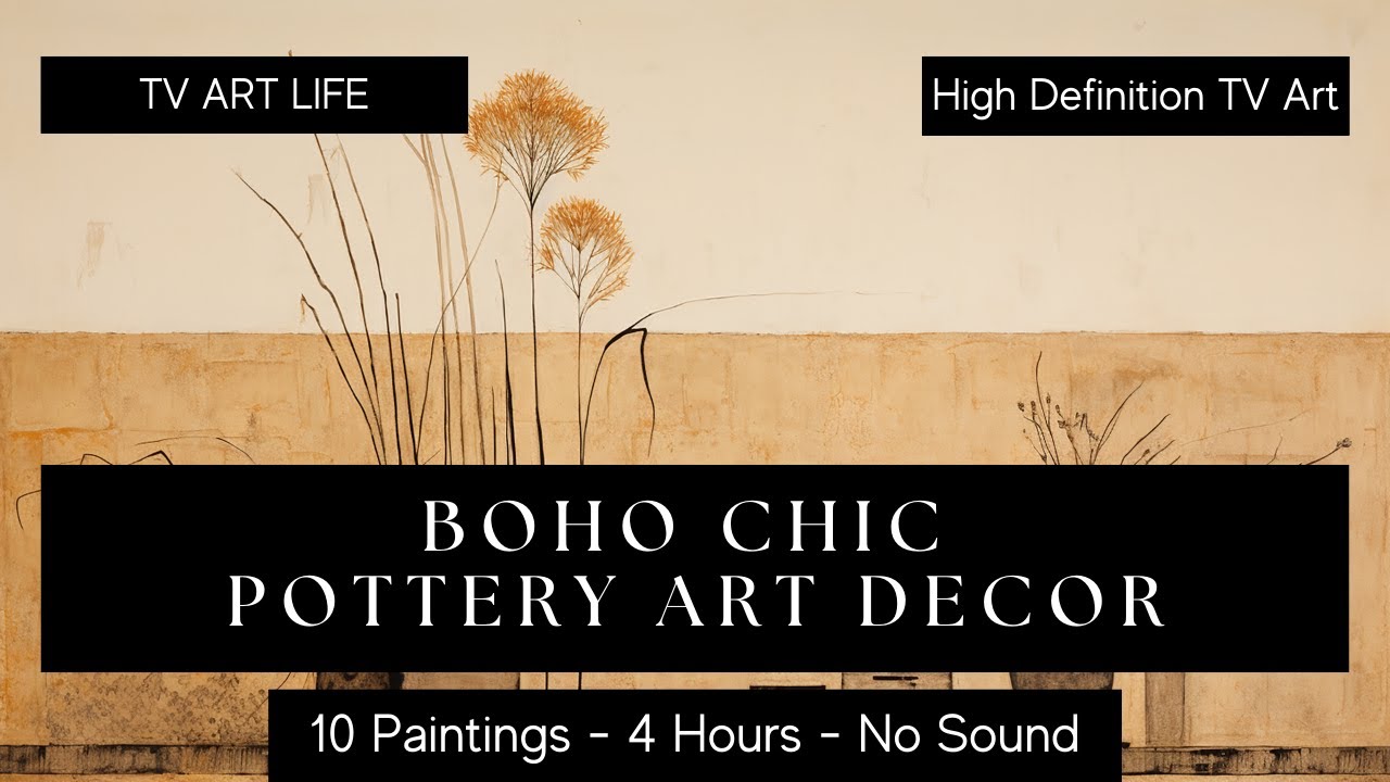 BOHO Chic Pottery Art Decor Paintings | TV Art | Frame TV | TV Screensaver | 4K | 4 Hours | No Sound