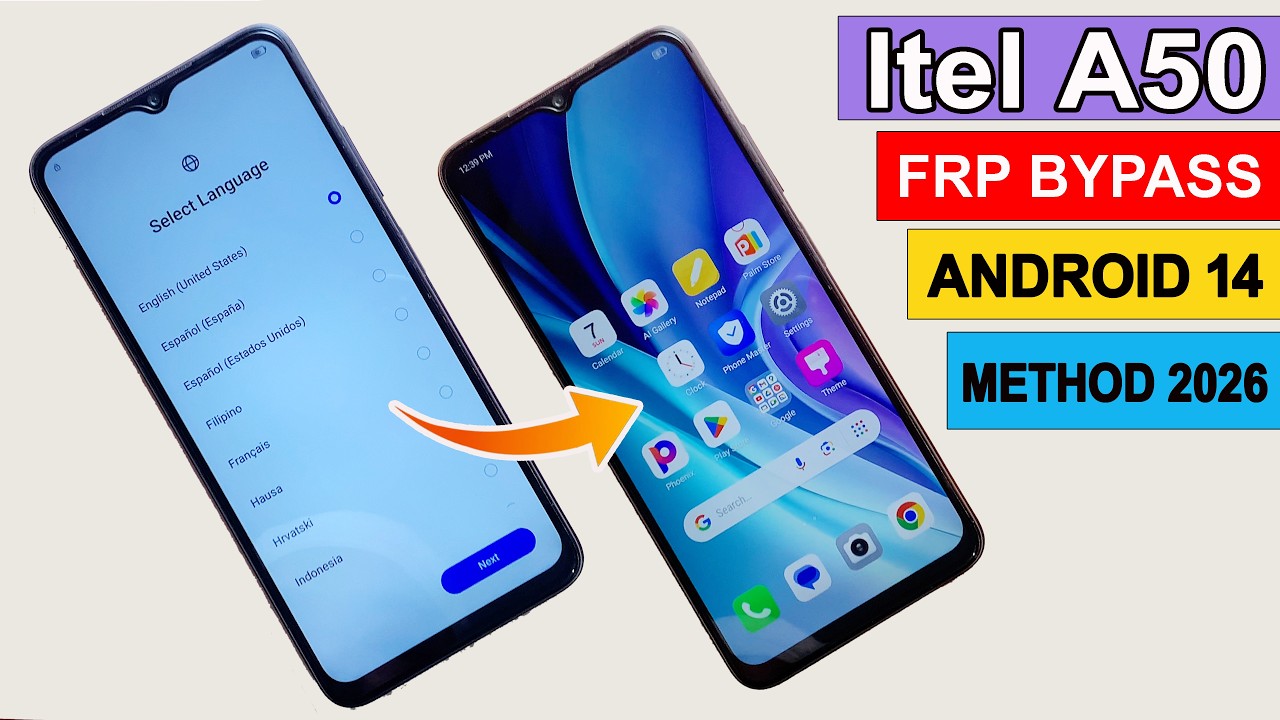 Itel A50 Frp Bypass Android 14 | Itel A50 Google Account Bypass | Itel A669l Frp Bypass