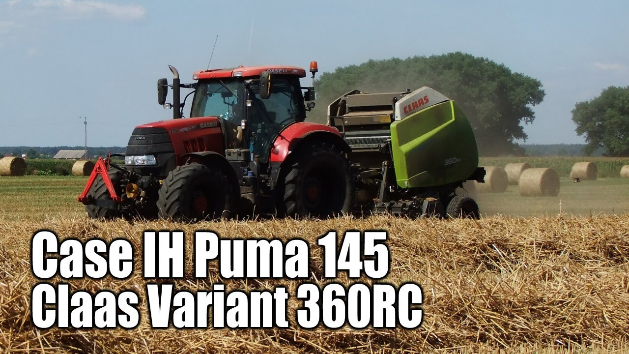 Case IH Puma 145 z prasą Claas Variant 360RC &ndash; żniwa 2020
