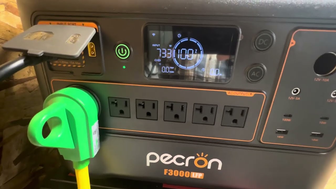 Pecron F3000LFP with 48v rack mount expansion battery for home backup power