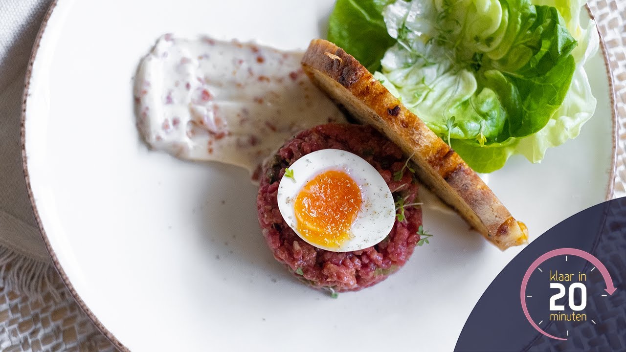 Steak tartaar met baconmayo | Klaar in 20 minuten