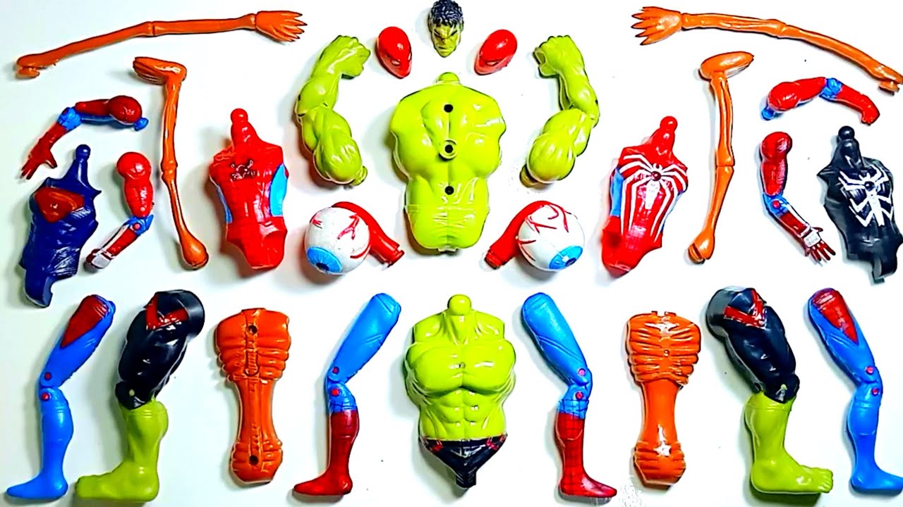 VENOM, HULK,SPIDERMAN, & SUPERMAN/ ASSEMBLE VIDEO/ AVENGERS SUPERHERO TOYS FIGURE