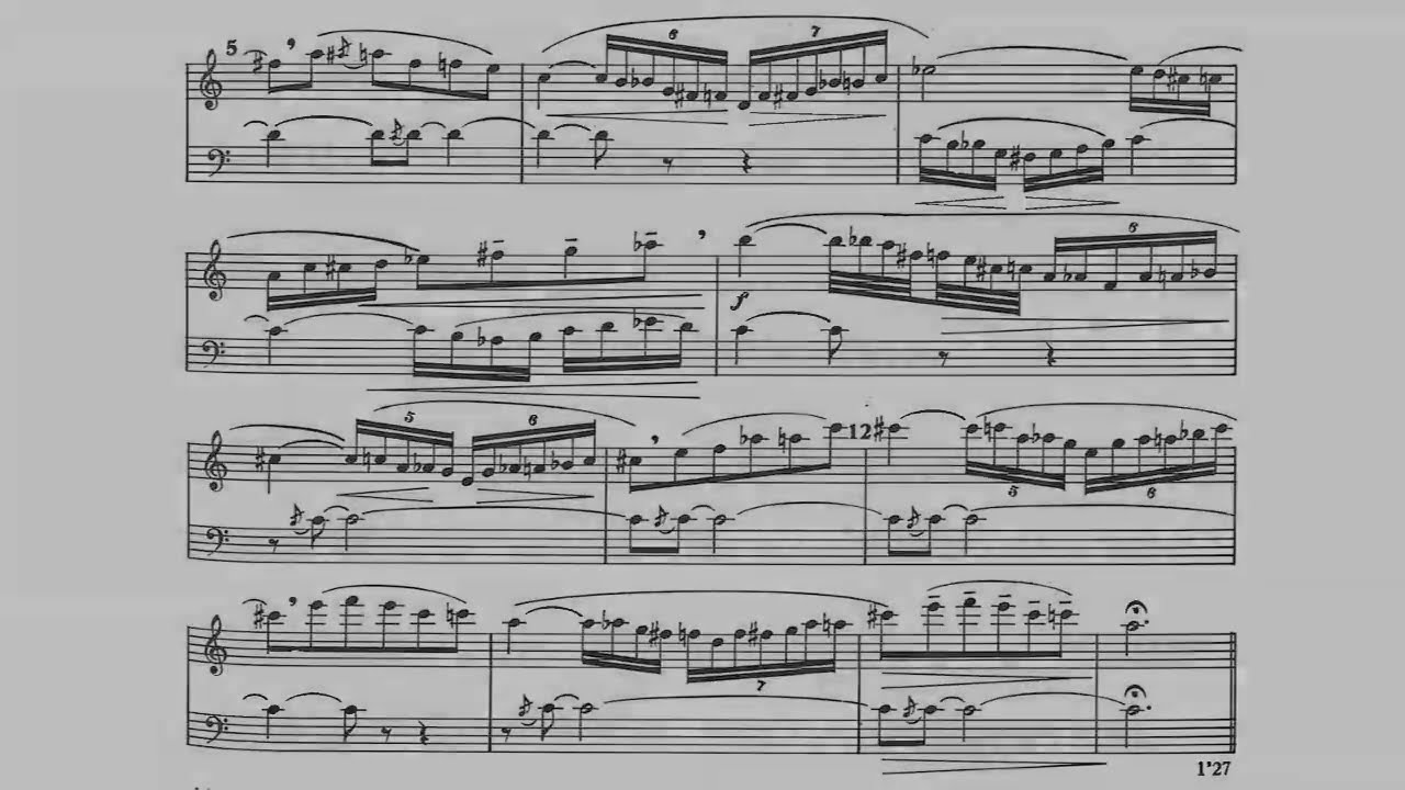 Eugene Bozza - Contrastes I for Flute and Bassoon (1977) [Score-Video]
