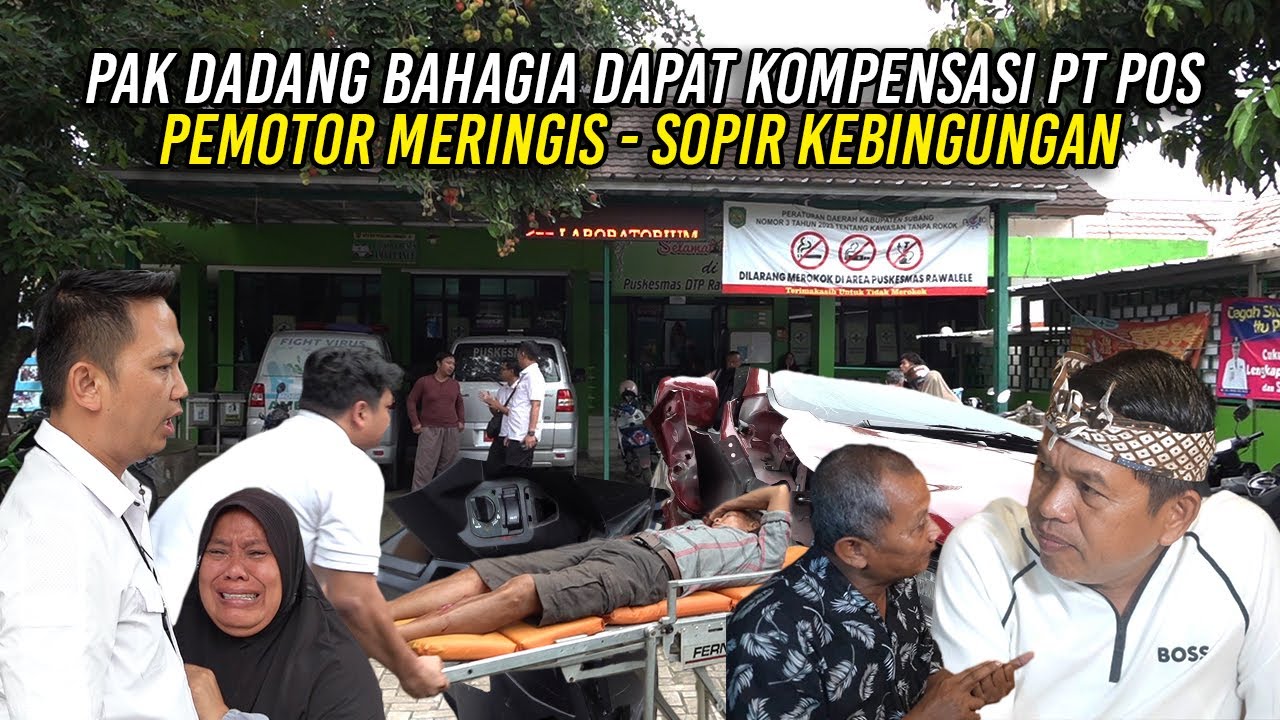 PAK DADANG BAHAGIA DAPAT KOMPENSASI DARI PT POS | PEMOTOR MERINGIS T4BRAK MOBIL | SOPIR KEBINGUNGAN