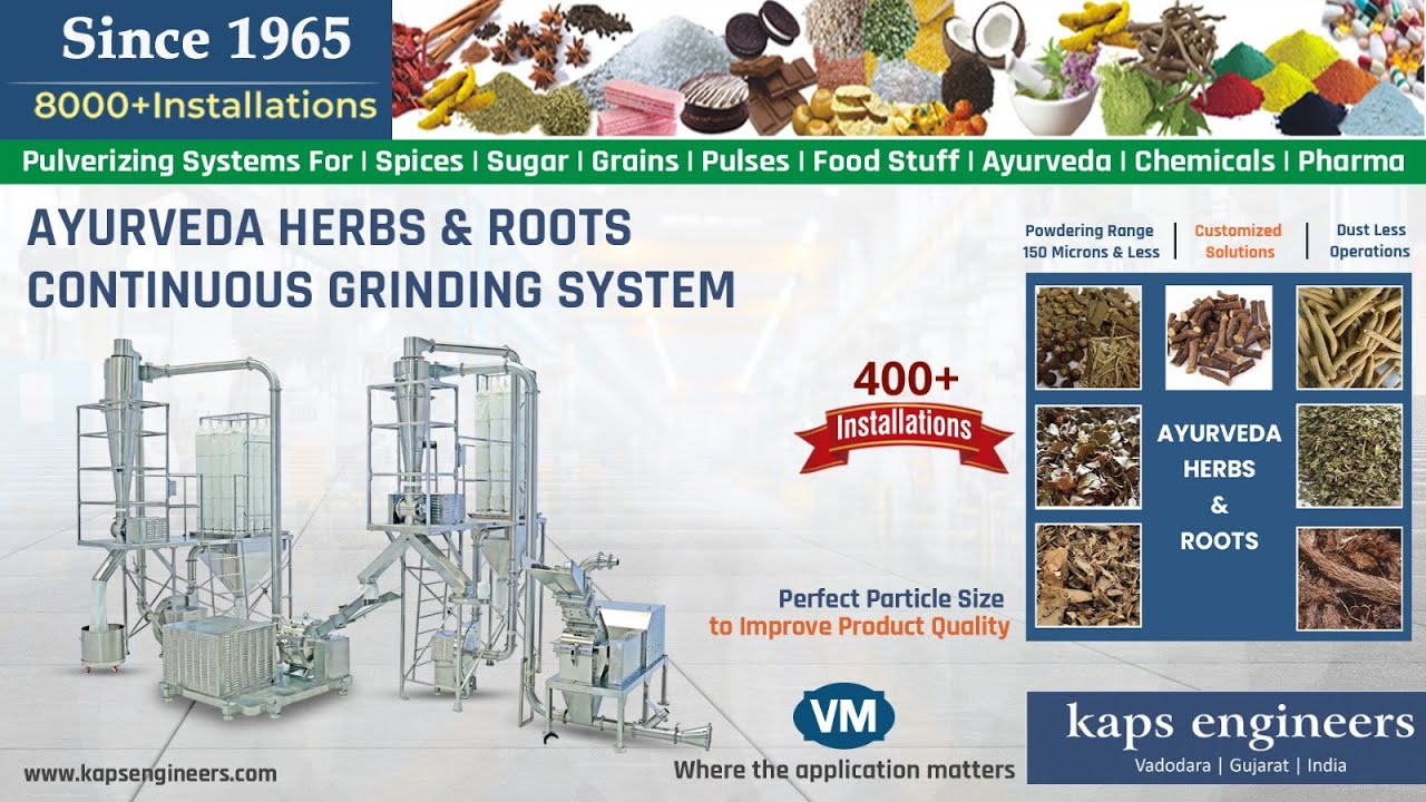 Herb Grinding Machine | Ayurvedic Product Grinding Machine | Ayurveda  Roots Grinding System| Herbs