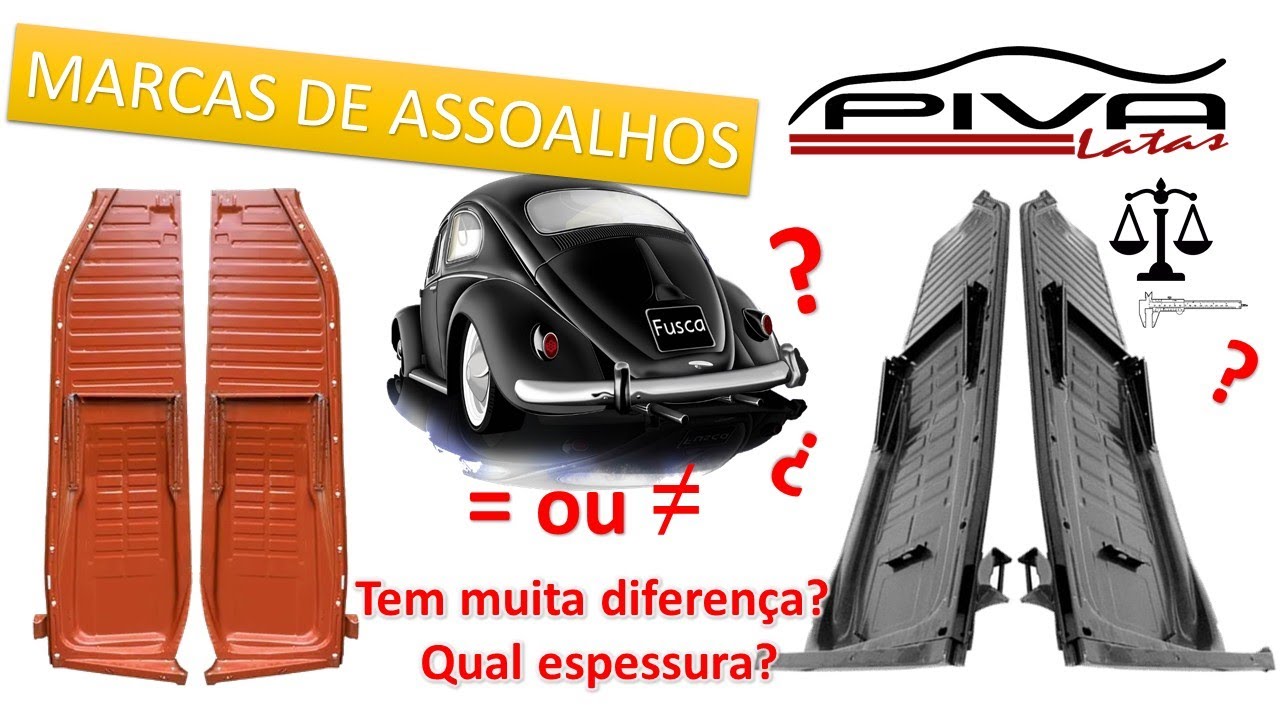 Assoalhos para Fusca, analisando 4 marcas diferentes, espessura e qualidade, principais diferenças
