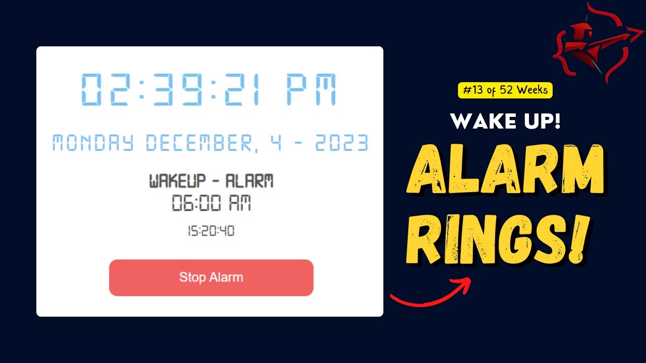 Build a Digital Alarm Clock with JavaScript (Real-Time Project)