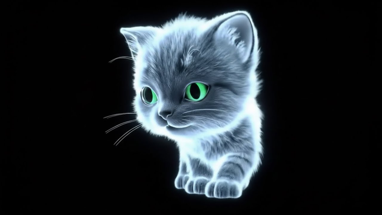 Peaceful Colorful 3D Hologram Animals with Relaxing Background Music