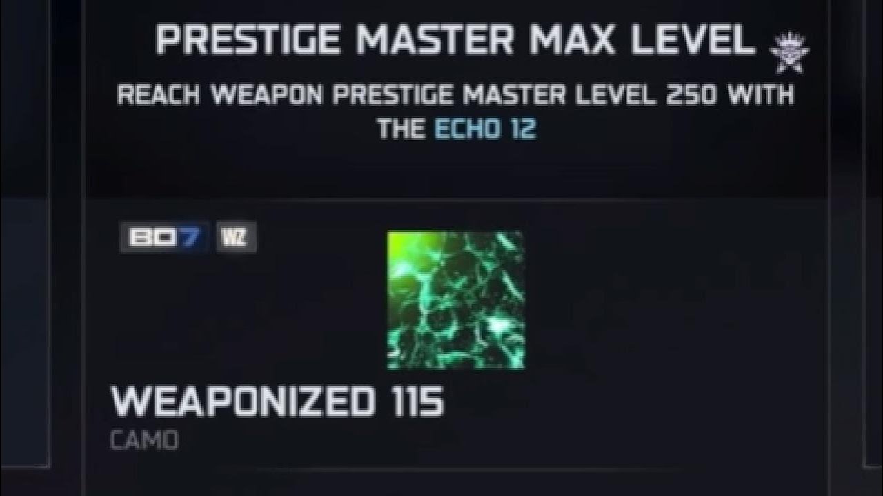 BO7: UNLOCKING PRESTIGE MASTER WEAPONIZED 115 CAMO (GAMEPLAY & REVIEW)..
