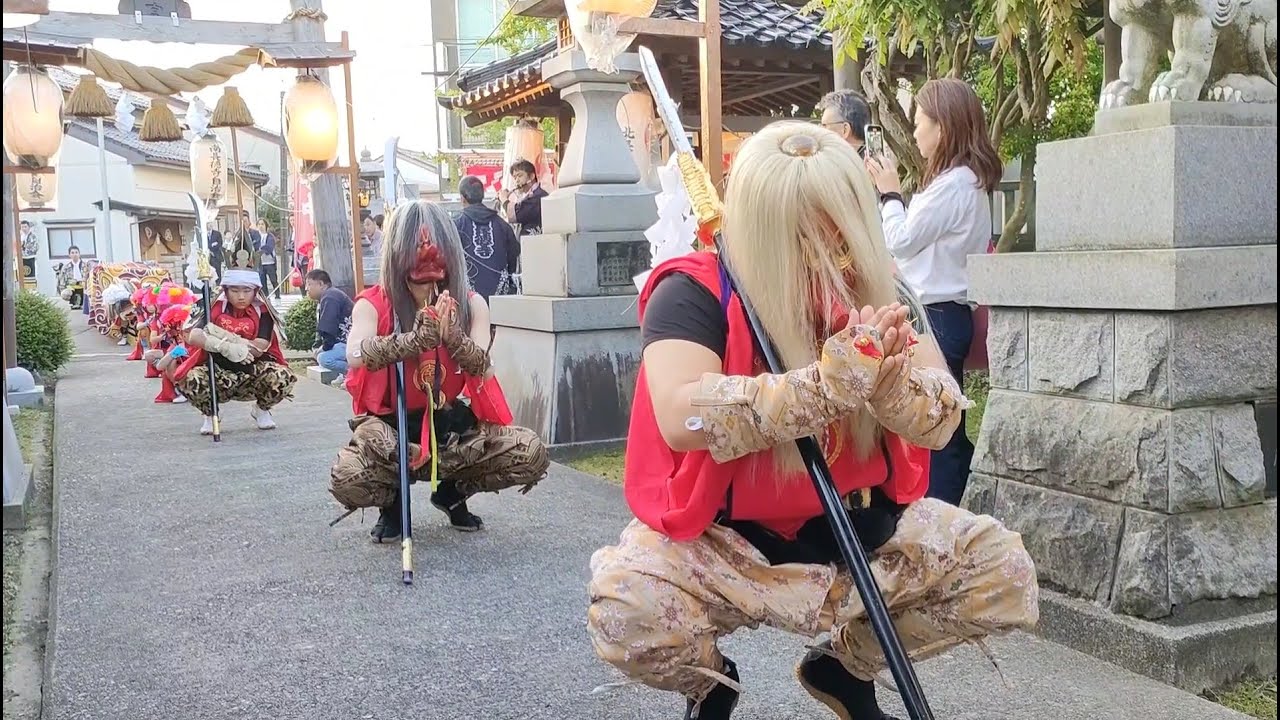 南長徳寺の獅子舞   【藤乃宮  宮参り】 2024 新湊 獅子舞 Minamichotokuji Temple Lion Dance Japan is a festival heaven