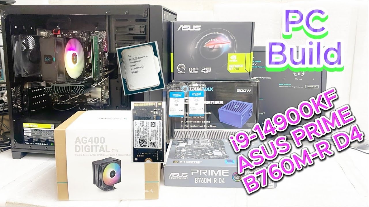 PC Build i9-14900KF DDR4 32GB RAM | ASUS PRIME B760M-R D4 | Step-by-Step Assembly Guide