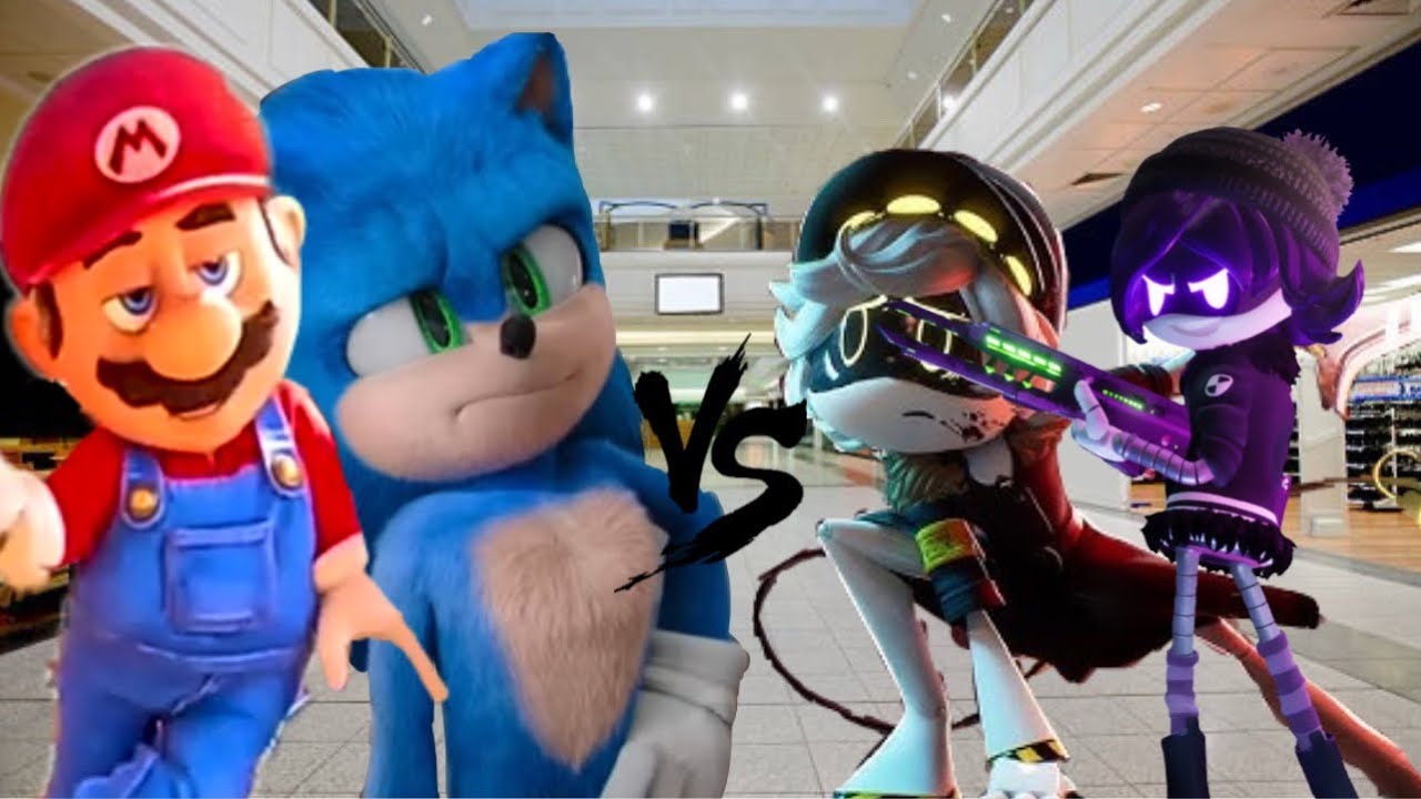 Mario and Sonic vs N and Uzi