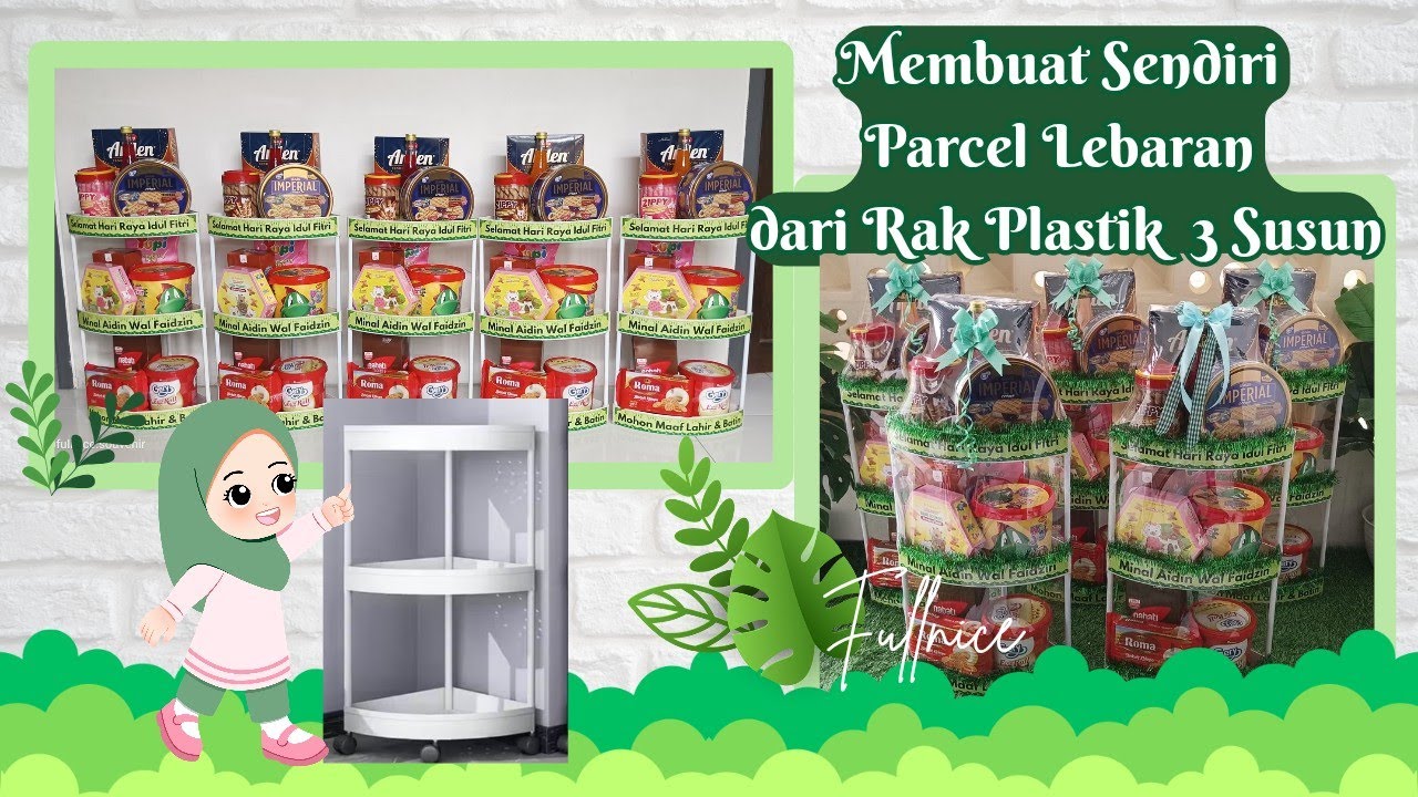 Membuat Sendiri Parcel Lebaran dari Rak Plastik 3 Susun