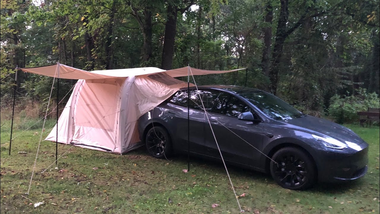 MK Camp EV Tent for Camping with Tesla Model Y/X Inflatable Camping Tent