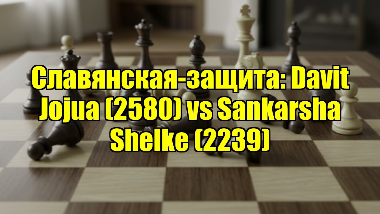 Славянская-защита: Davit Jojua (2580) vs Sankarsha Shelke (2239)