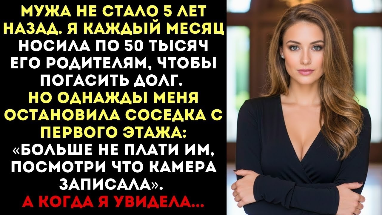 Мужа не стало 5 лет назад, и я платила его родителям. Но соседка показала мне видео с камеры...