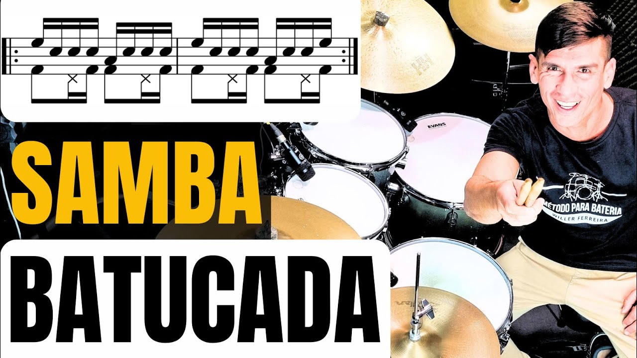 COMO TOCAR SAMBA BATUCADA NA BATERIA