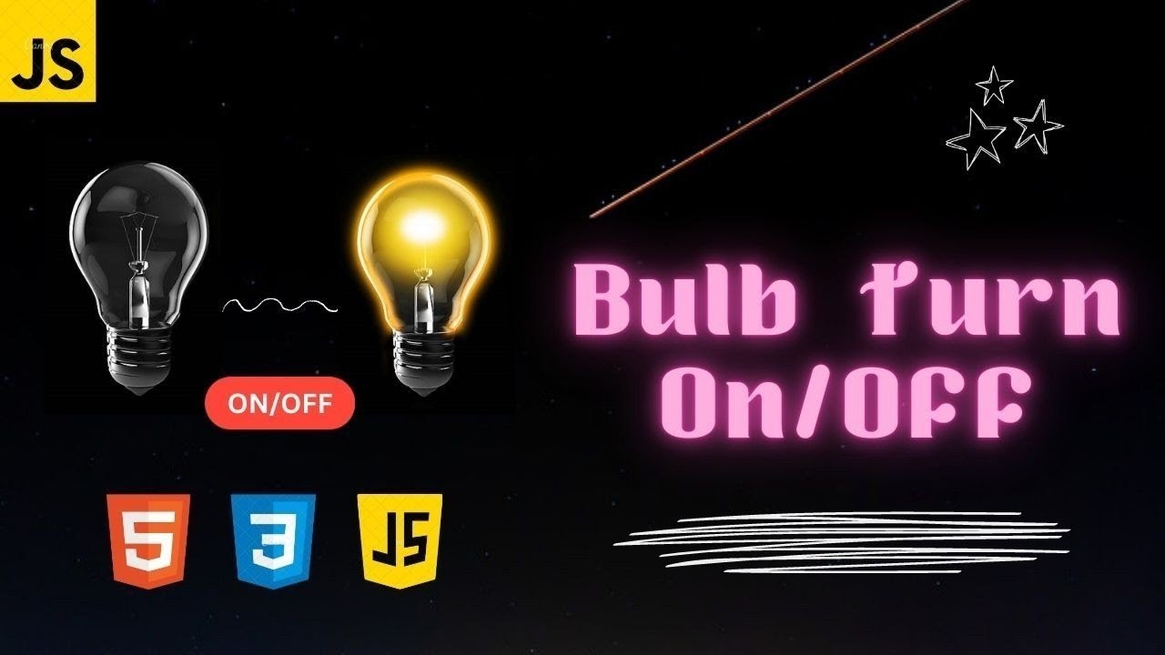 bulb on off javascript using button | bulb on off javascript | javascript basics for beginners