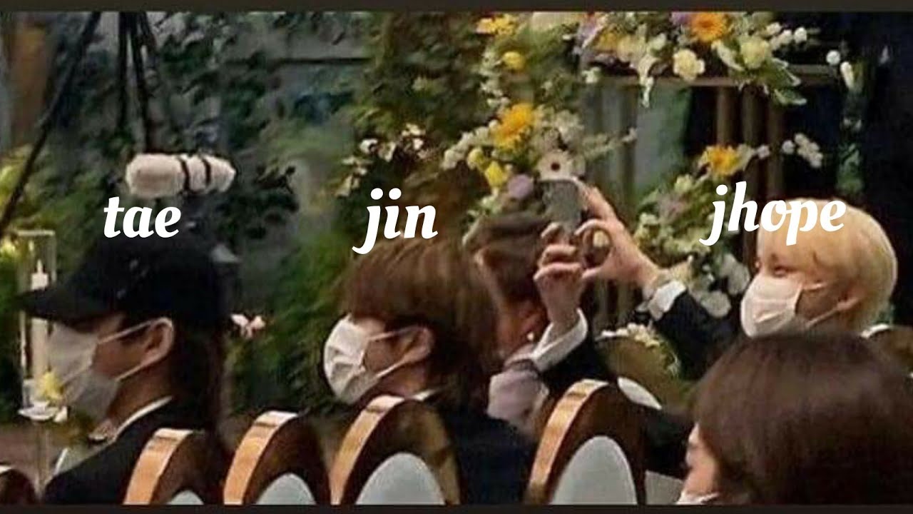jhope sister wedding #jin#rm#v at #jhope sister #jiwoo wedding #bts